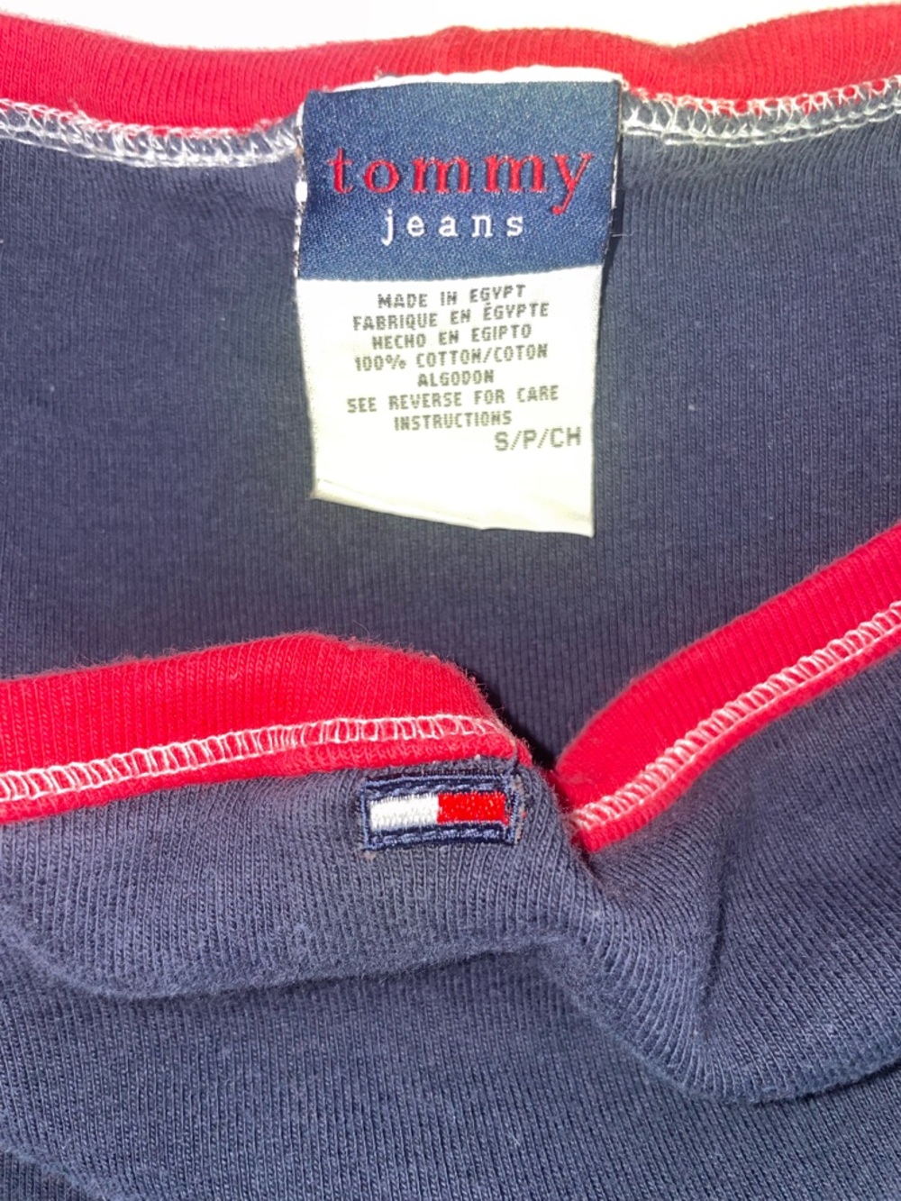 Tommy Jeans Maxi Skirt in Navy with Red Trim